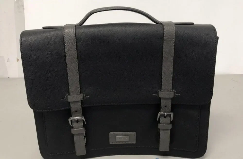 TED BAKER ADVENTURE LEATHER BRIEFCASE CROSSBODY BAG
